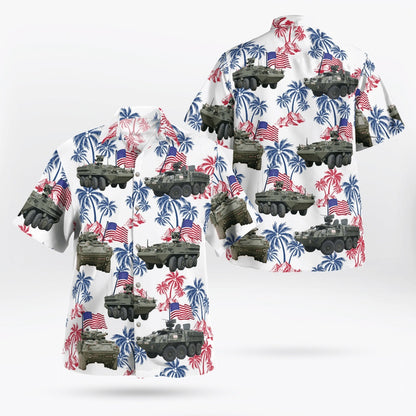 4Th Of July Hawaiian Shirts, Us Army Stryker Tank 4Th Of July Hawaiian Shirts