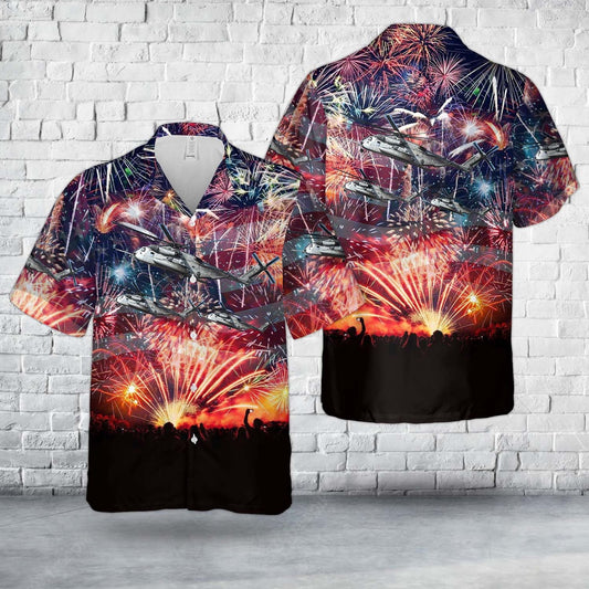 4Th Of July Hawaiian Shirts, Us Marine Corps Sikorsky Ch-53E Super Stallion (S-65E80) 4Th Of July Hawaiian Shirt, Military Aloha Shirts