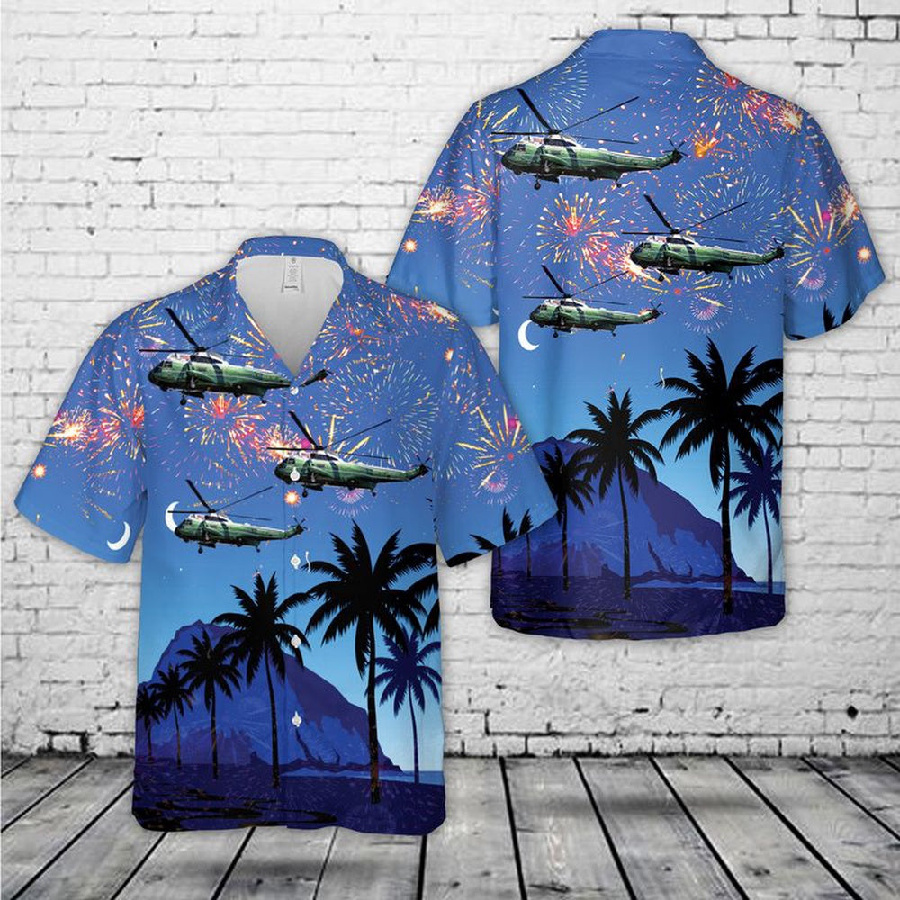 4Th Of July Hawaiian Shirts, Us Marines Sikorsky Vh-3D Sea Kings 4Th Of July Hawaiian Shirt, Military Aloha Shirts