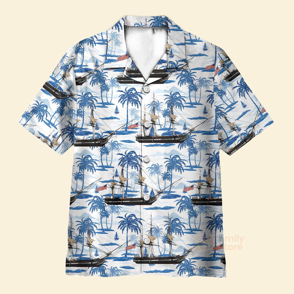 4Th Of July Hawaiian Shirts, Us Navy Uss Constitution 4Th Of July Hawaiian Shirts