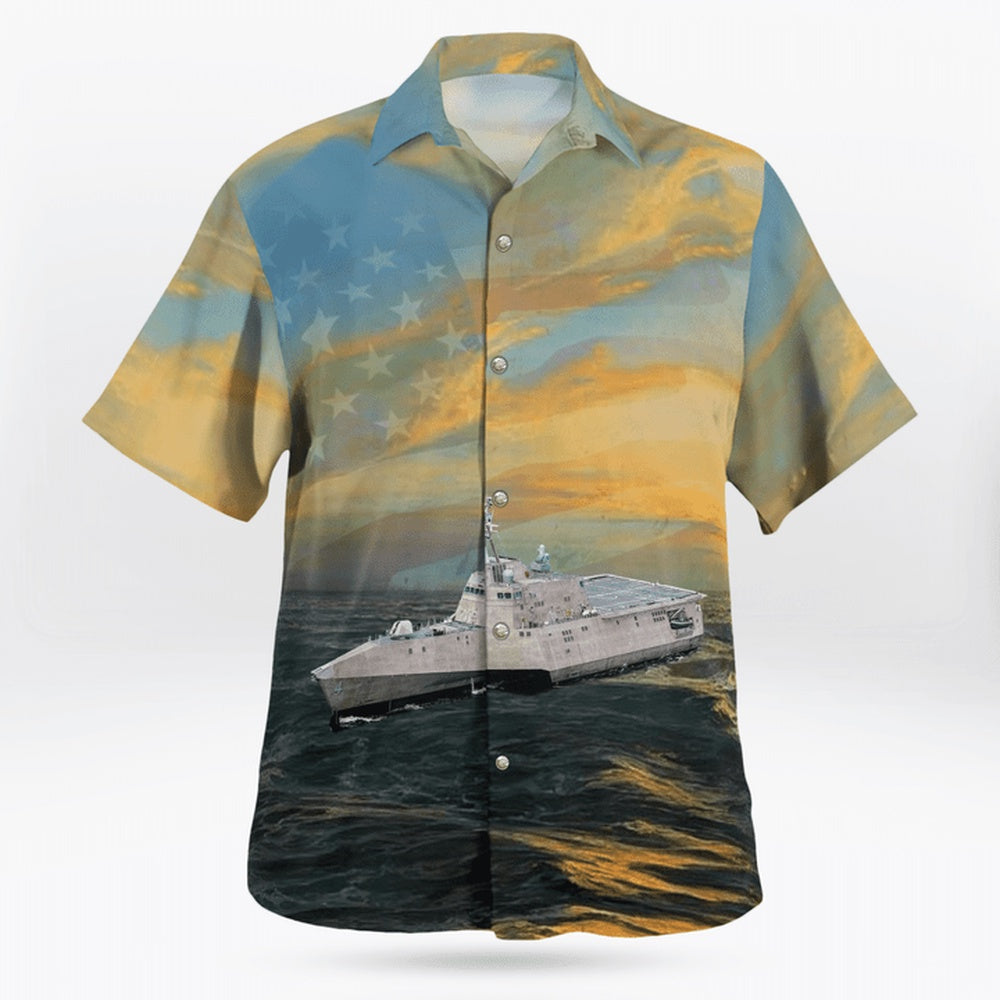 4Th Of July Hawaiian Shirts, Us Navy Uss Coronado (Lcs-4) 4Th Of July Hawaiian Shirts