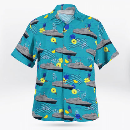 4Th Of July Hawaiian Shirts, Us Navy Uss Jackson (Lcs-6) 4Th Of July Hawaiian Shirts