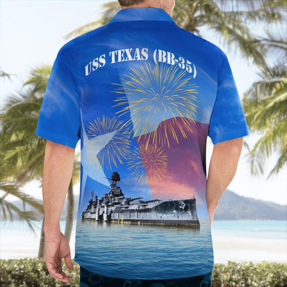 4Th Of July Hawaiian Shirts, Us Navy Uss Texas (Bb-35) 4Th Of July Hawaiian Shirts