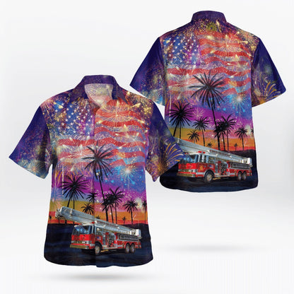 4Th Of July Hawaiian Shirts, Waterbury, Connecticut, Amr Waterbury Ambulance Hawaii Shirts