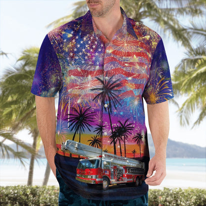 4Th Of July Hawaiian Shirts, Waterbury, Connecticut, Amr Waterbury Ambulance Hawaii Shirts
