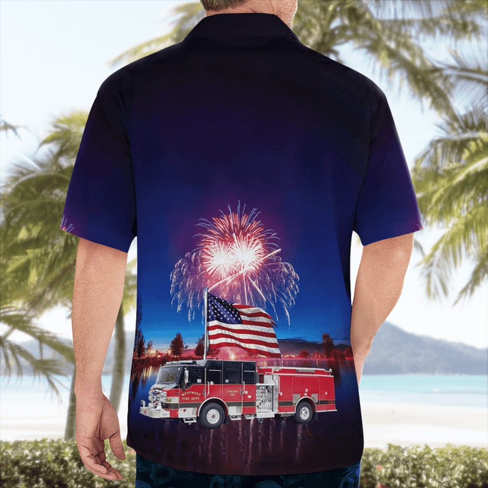 4Th Of July Hawaiian Shirts, Westmont, Illinois, Westmont Fire Department Hawaii Shirts
