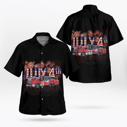 4Th Of July Hawaiian Shirts, Woodbridge Township Fire District No4 Hawaii Shirts
