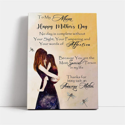 5 To My Mum Canvas Mother S Day Canvas, Mother's Day Canvas Art, Gift For Mom, Birthday Gift, Mother's Day Wall Art