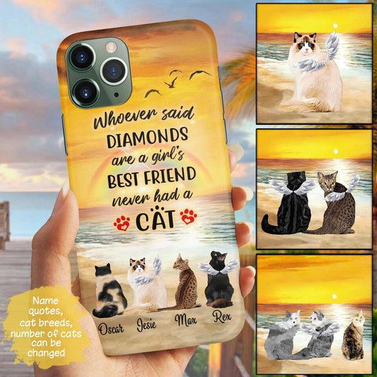 Custom Phone Case For Dog Cat Lovers - Special Gift With Personalized Pet Breeds Names Text Background