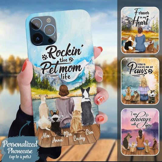 Custom Phonecase For Pet Lovers -  Best Gift with Personalized Names, Dogs, Cats - Up To 4 Pets/Dogs/Cats - I'm Always With You