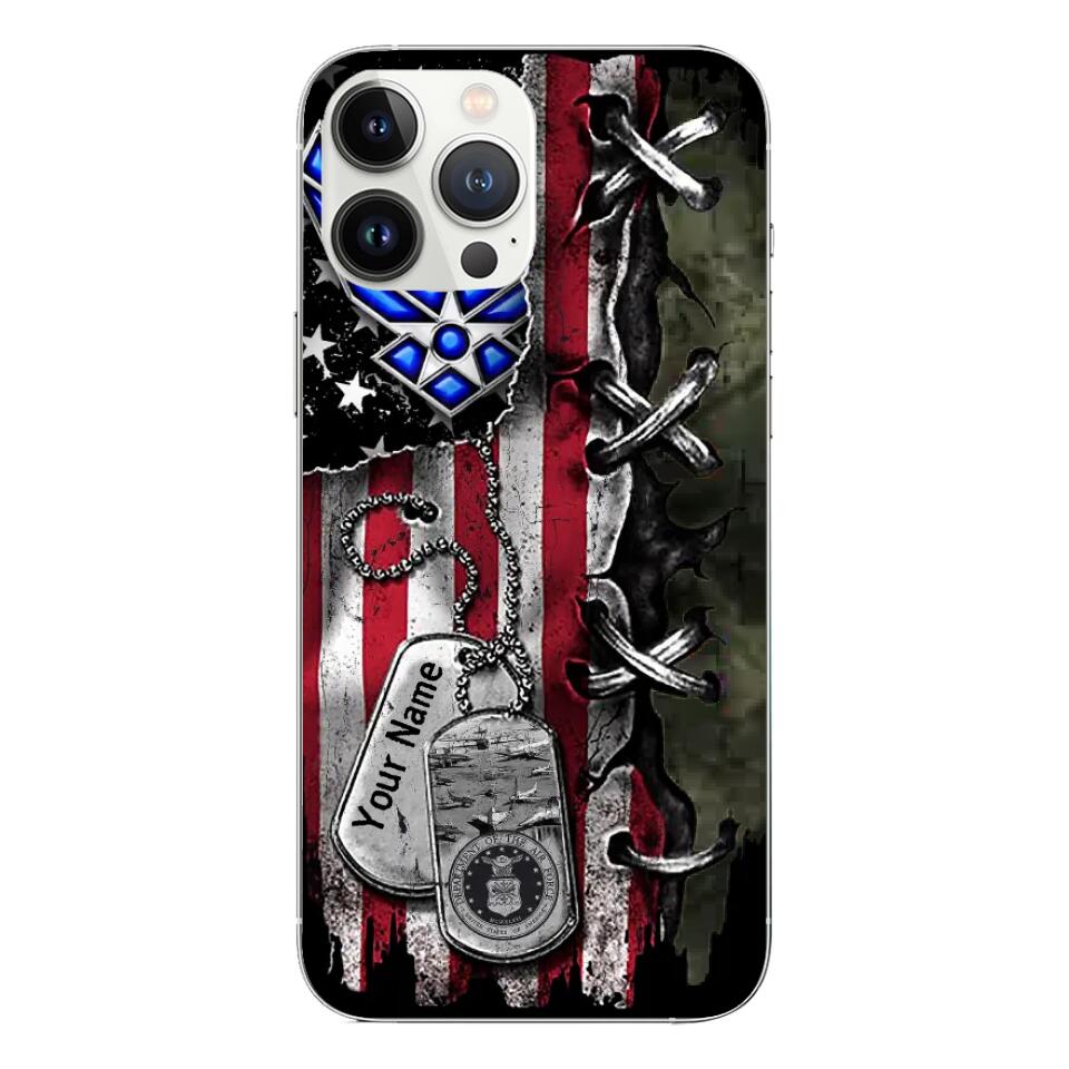 Military Phone Cases - American Flag Case - Custom Logo US AM, NV - Veteran Phone Cases - United States Armed Forces