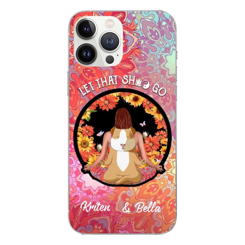 Personalized Phonecase For Friends Pet Lovers - Best Gift - Yoga Girl & Pet
