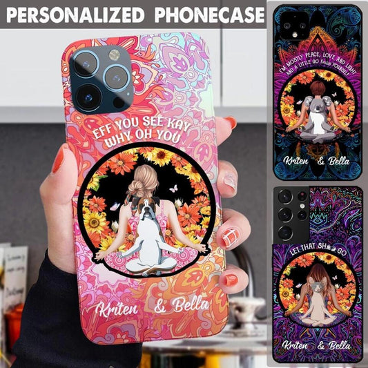 Personalized Phonecase For Friends/Pet Lovers Yoga - Best Gift - Yoga Girl & Pet