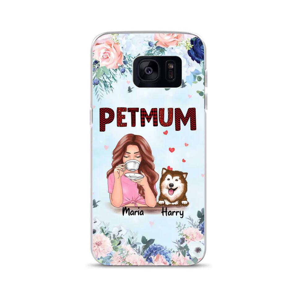 Custom Phone Case For Pet Lovers - Best Gift With Personalized Names, Dogs, Cats - Chubby Mom Summer Version - Up To 5 Pets