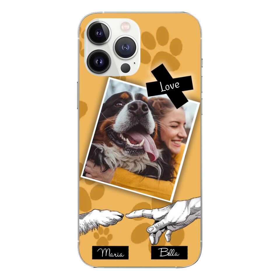 Personalized Phone Case for Dog Lovers Cat Lovers Unique gift with Personalized Name Quotes - Upload your image (up to 4 images)