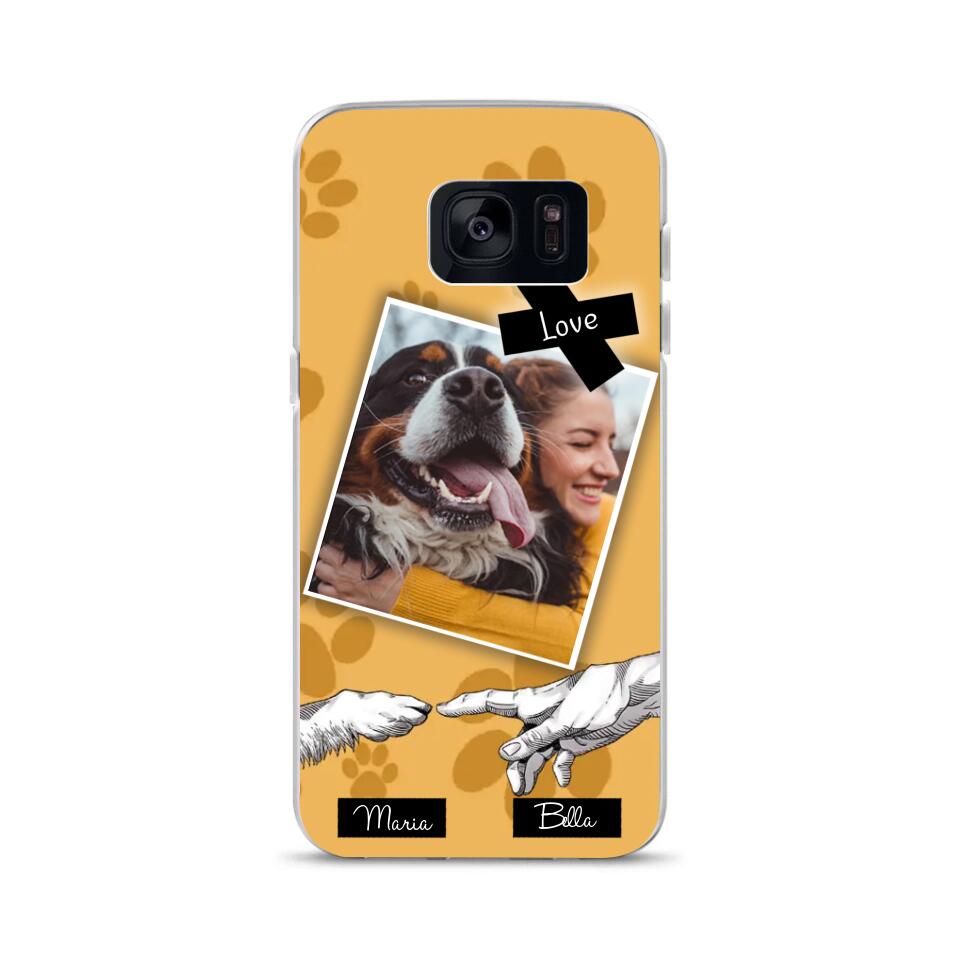 Personalized Phone Case for Dog Lovers Cat Lovers Unique gift with Personalized Name Quotes - Upload your image (up to 4 images)