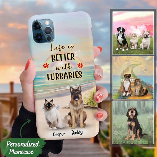 Custom Phone Case For Pet Lovers - Best Gift With Personalized Names, Dogs, Cats - You Are My Sunshine - Up To 3 Pets