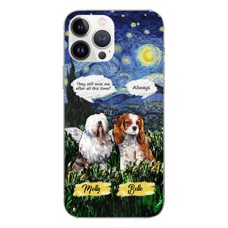 Custom Phone Case For Pet Lovers - Best Gift With Custom Names, Dogs, Cats, Conversation Oil Painting - Up To 3 Pets