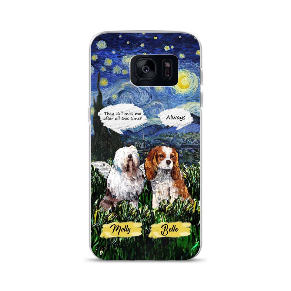 Custom Phone Case For Pet Lovers - Best Gift With Custom Names, Dogs, Cats, Conversation Oil Painting - Up To 3 Pets