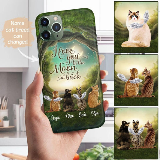 Custom Phone Case For Cat Lovers - Best Gift With Personalized Cats, Names - Cats In The Forest