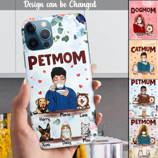 Custom Phone Case For Pet Lovers - Summer Version Unique Gift With Personalized Dogs/Cats, Names, Text, Background