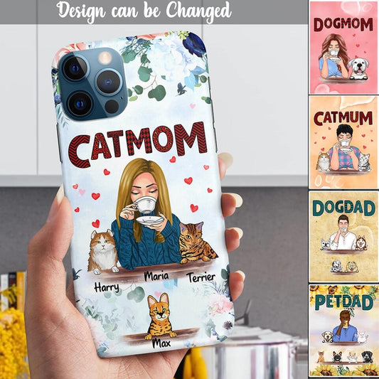Custom Phone Case For Pet Lovers - Unique Gift With Personalized Pets - Skinny Pet Mom With Pets