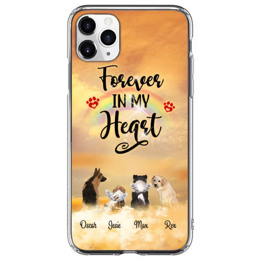 Custom Phone Case For Dog Cat Lovers - Best Gift With Personalized Dog Cat Breeds, Name - Forever in my heart