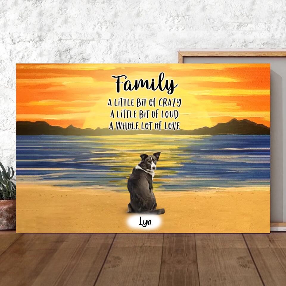 Personalized Canvas/Poster Prints For Friends/Pet Lovers - Unique Gift Custom With Dogs/Cats Breed & Names - One Mom with Pets Conversation - Life is better with fur babies - (Up To 6 Pets/Dogs/Cats) - Furlidays