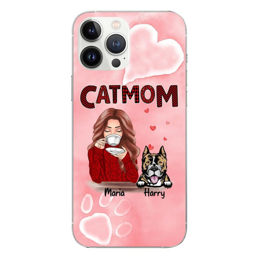 American Staffordshire Terrier Custom Phone Case Dog Mom For Pet Lovers - Best Gift With Personalized Names Dogs Cats - Case For iPhone Samsung
