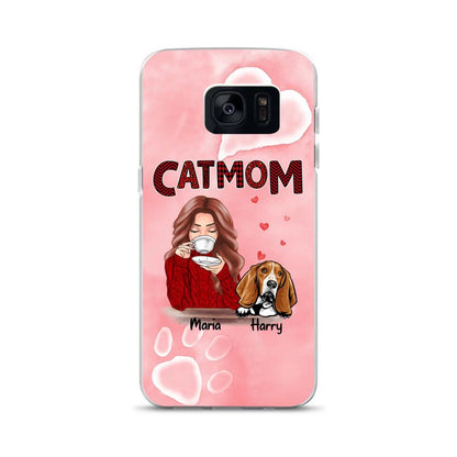 Basset Hound Custom Phone Case Dog Mom For Pet Lovers - Best Gift With Personalized Names Dogs Cats - Case For iPhone Samsung