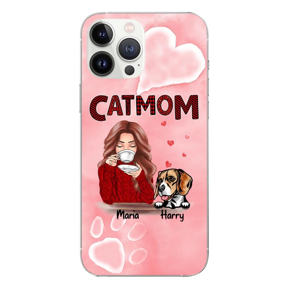 Beagle Custom Phone Case Dog Mom For Pet Lovers - Best Gift With Personalized Names Dogs Cats - Case For iPhone Samsung