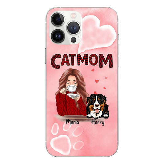 Bernese Mountain Custom Phone Case Dog Mom For Pet Lovers - Best Gift With Personalized Names Dogs Cats - Case For iPhone Samsung
