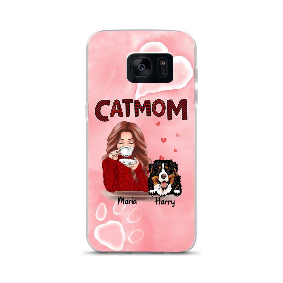 Bernese Mountain Custom Phone Case Dog Mom For Pet Lovers - Best Gift With Personalized Names Dogs Cats - Case For iPhone Samsung