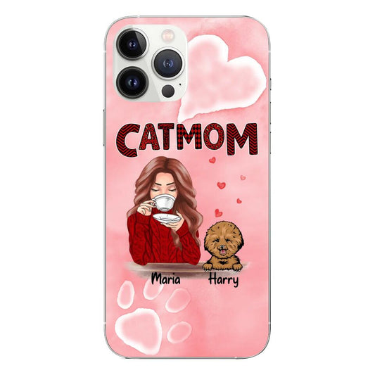Bichon Frise Custom Phone Case Dog Mom For Pet Lovers - Best Gift With Personalized Names Dogs Cats - Case For iPhone Samsung