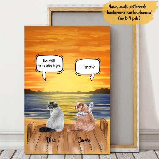 Personalized Birman Canvas Wall Art - Best Gift With Personalized Pet & Name Pets Conversation - A Unique Gift for Pet Lovers