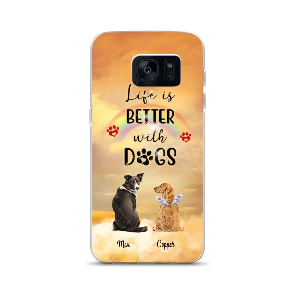Custom Phone Case For Dog Lovers - Cute Gift With Personalized Dogs, Name - Life Is Better With Dogs