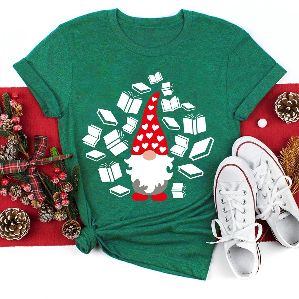 A Bookholic Gnomes T Shirt, Merry T Shirt, Unisex Christmas Shirts