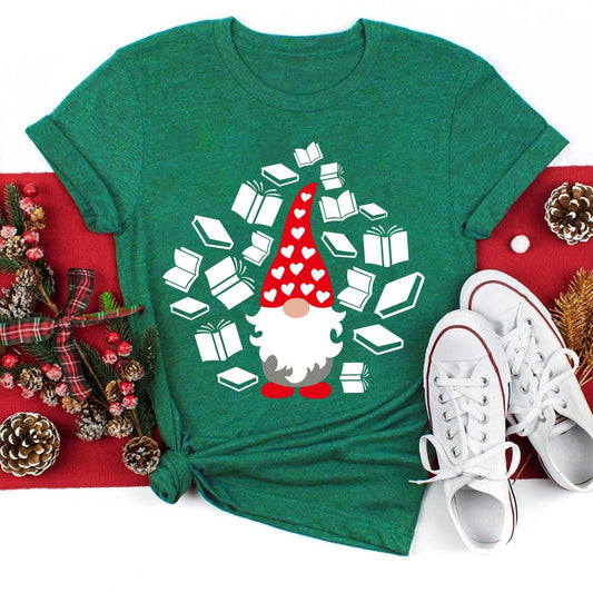 A Bookholic Gnomes T Shirt, Merry T Shirt, Unisex Christmas Shirts