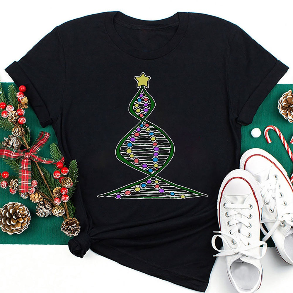 A Gene Tree T Shirt, Merry T Shirt, Unisex Christmas Shirts