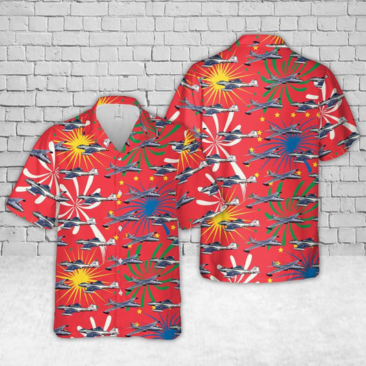Air Force Hawaiian Shirt, B-57 Canberra US Veteran Hawaiian Shirt, Airplane Hawaiian Shirt, Military Aloha Shirts