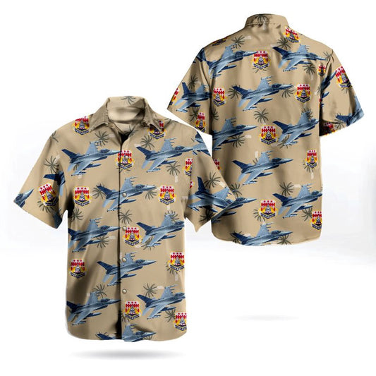 Air Force Hawaiian Shirt, District of Columbia Air National Guard General Dynamics F-16C Fighting Falcon (401) Hawaiian Shirt, Airplane Hawaiian Shirt