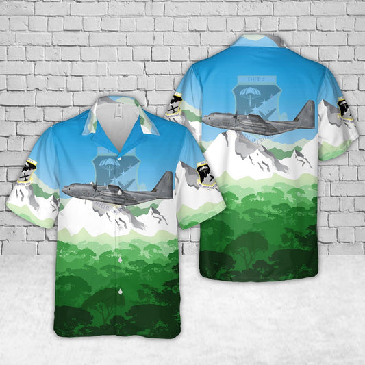 Air Force Hawaiian Shirt, Hurlburt Field, Florida, US Air Force 08-5697, MC-130J Commando II CR-2, 492nd SOTRG Det 2 Hawaiian Shirt