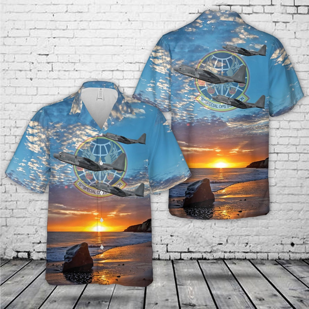 Air Force Hawaiian Shirt, Hurlburt Field, Florida, US Air Force 88-0264 MC-130H Combat Talon II Hawaiian Shirt, Airplane Hawaiian Shirt