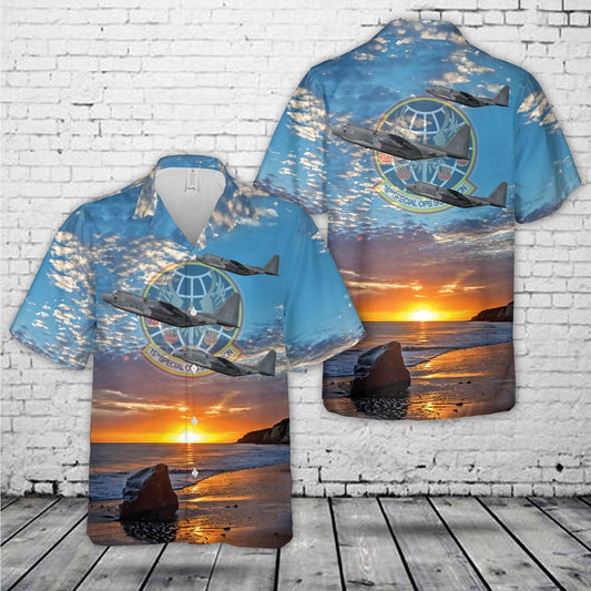 Air Force Hawaiian Shirt, Hurlburt Field, Florida, US Air Force 88-0264 MC-130H Combat Talon II Hawaiian Shirt, Airplane Hawaiian Shirt