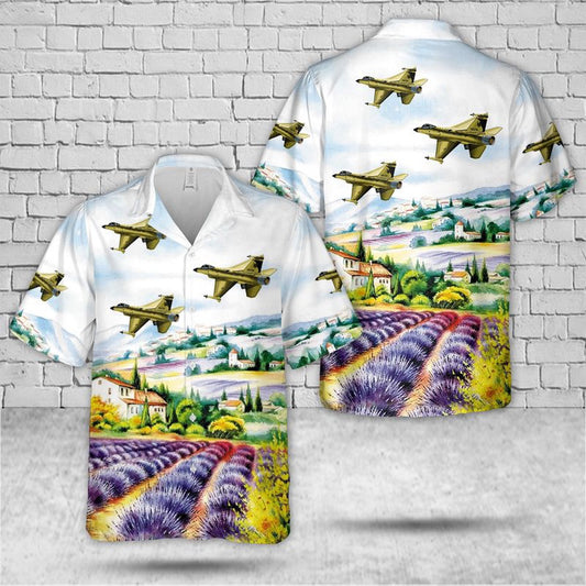 Air Force Hawaiian Shirt, Iowa Air National Guard's golden F-16 Sioux City Hawaiian Shirt, Airplane Hawaiian Shirt, Military Aloha Shirts