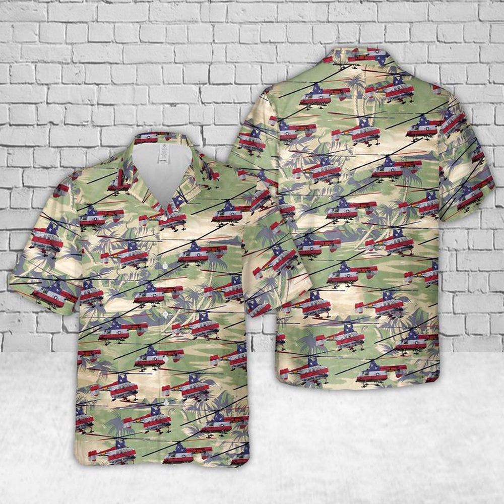 Air Force Hawaiian Shirt, Kaman HH-43 Huskie US Veteran Hawaiian Shirt, Airplane Hawaiian Shirt, Military Aloha Shirts