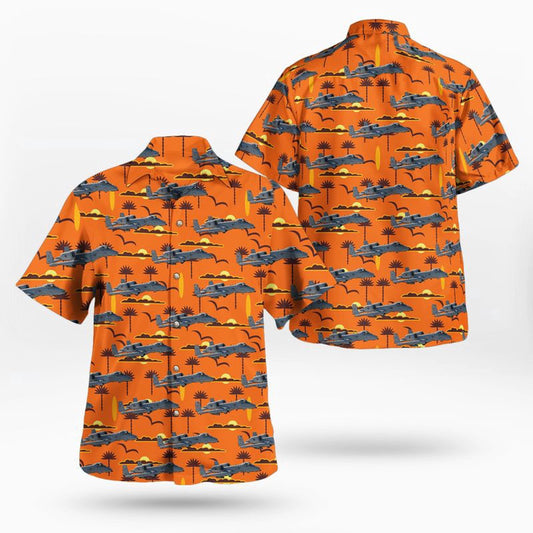 Air Force Hawaiian Shirt, Maryland Air National Guard 175th Wing A-10C Thunderbolt II Hawaiian Shirt, Airplane Hawaiian Shirt, Military Aloha Shirts