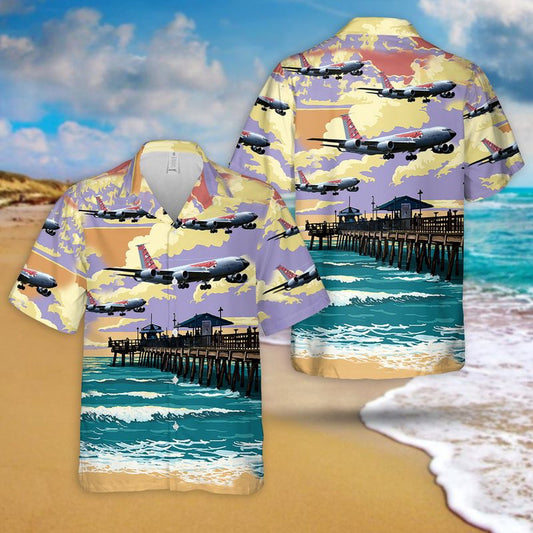 Air Force Hawaiian Shirt, New Jersey Air National Guard 108th Wing KC-135 Stratotanker Hawaiian Shirt, Airplane Hawaiian Shirt, Military Aloha Shirts