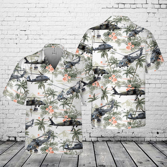 Air Force Hawaiian Shirt, USAF 306th Rescue Squadron HH-60G PAVE HAWK Hawaiian Shirt, Airplane Hawaiian Shirt, Military Aloha Shirts