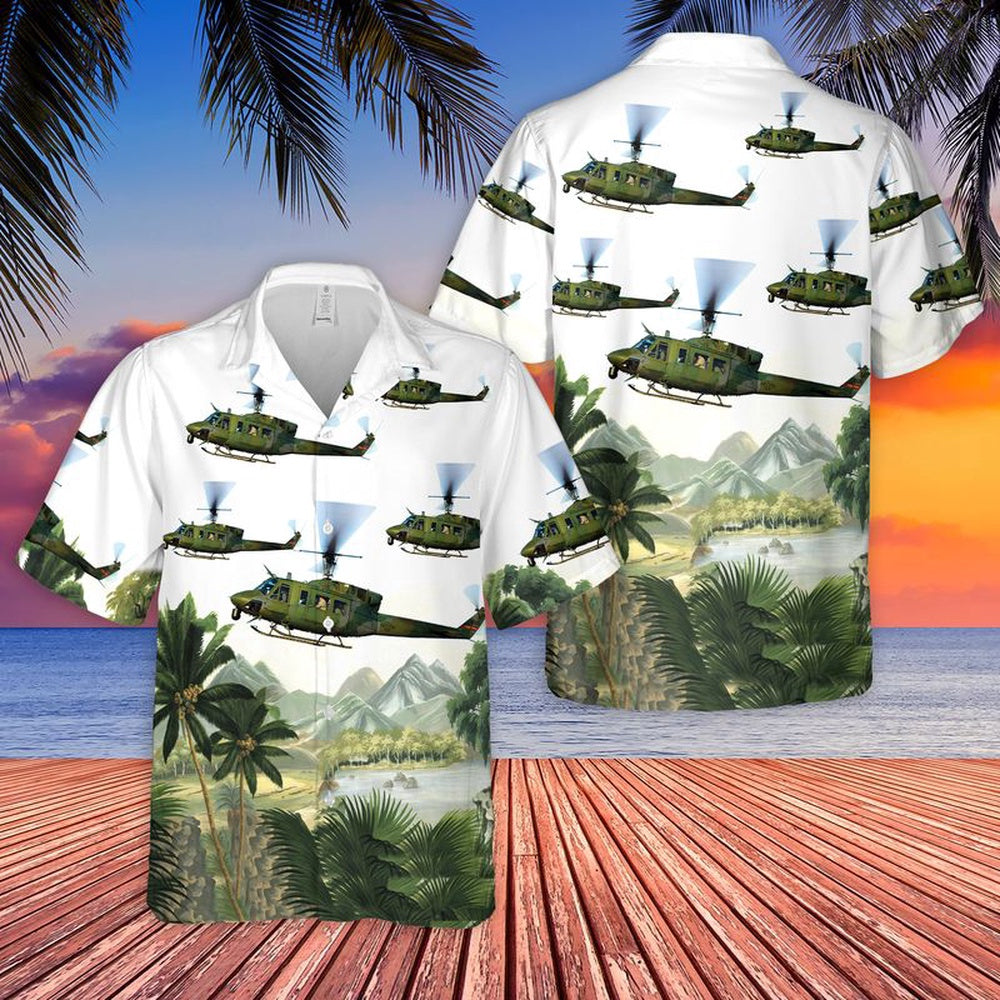Air Force Hawaiian Shirt, USAF 54th Helicopter Squadron Bell UH-1N Huey Helicopter Hawaiian Shirt, Airplane Hawaiian Shirt, Military Aloha Shirts